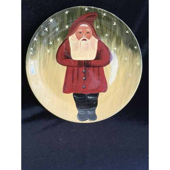 Vintage Victorian Santa Decor Plate The Gear Collection Toyo Trading Company - Picture 1 of 4
